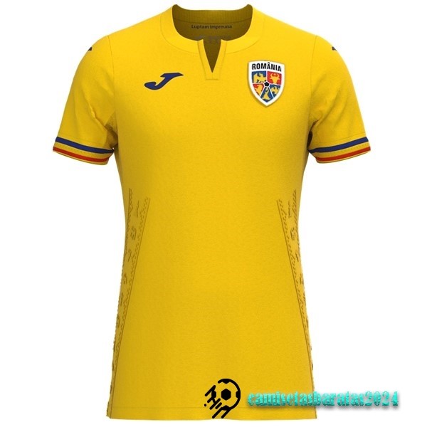 Replicas Tailandia Casa Camiseta Rumania 2023 Amarillo