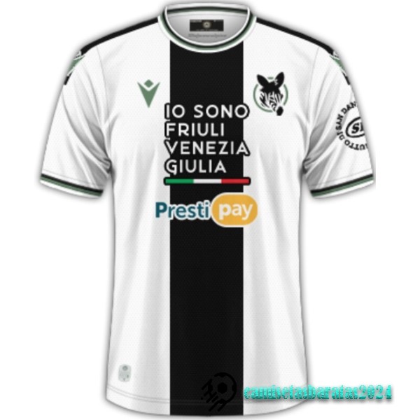 Replicas Tailandia Casa Camiseta Udinese 2023 2024 Blanco Negro