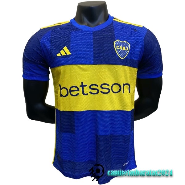 Replicas Tailandia Casa Jugadores Camiseta Boca Juniors 2023 2024 Azul Amarillo