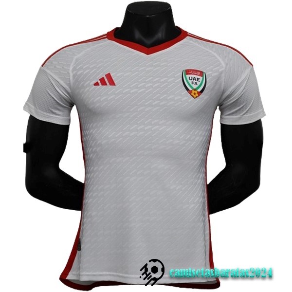 Replicas Tailandia Casa Jugadores Camiseta Emiratos Árabes Unidos 2023 Blanco