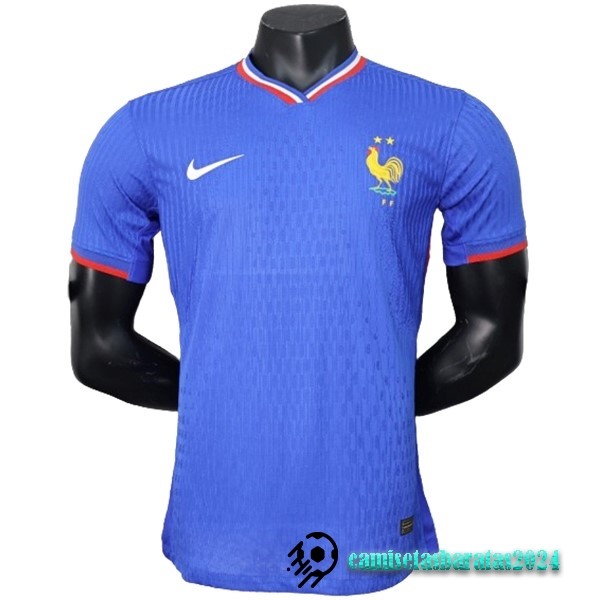 Replicas Tailandia Casa Jugadores Camiseta Francia 2024 Azul