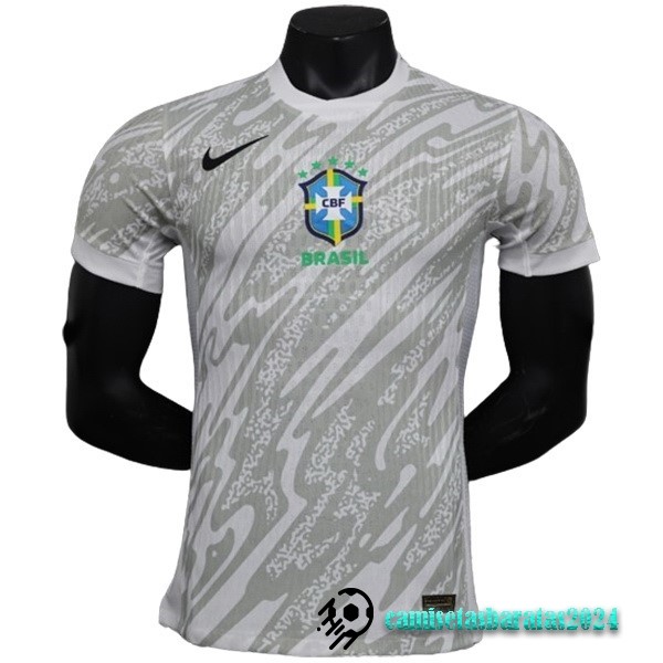 Replicas Tailandia Concepto Portero Jugadores Camiseta Brasil 2024 Blanco