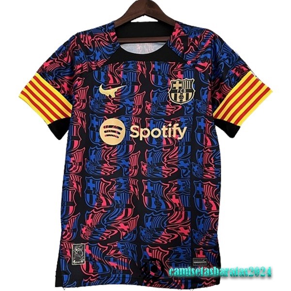 Replicas Tailandia Especial Camiseta Barcelona 2023 2024 Purpura I Azul