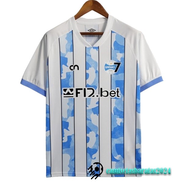 Replicas Tailandia Especial Camiseta Grêmio FBPA 2023 2024 Azul Blanco
