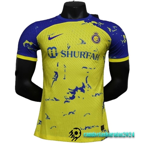 Replicas Tailandia Especial Jugadores Camiseta Al Nassr 2023 2024 Amarillo Azul