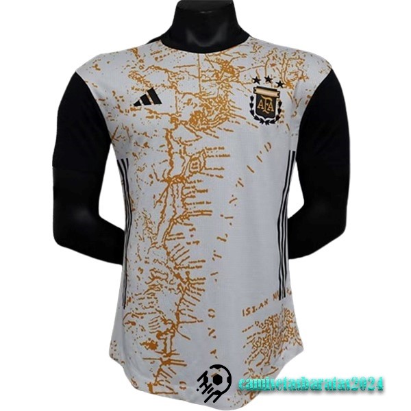 Replicas Tailandia Especial Jugadores Camiseta Argentina 2024 Negro Amarillo