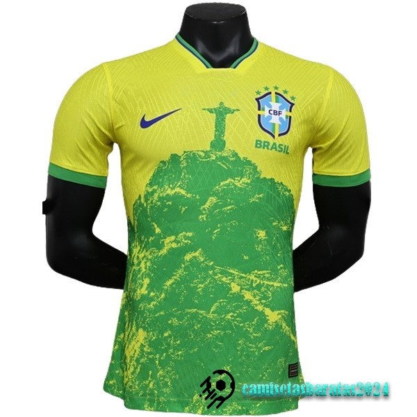 Replicas Tailandia Especial Jugadores Camiseta Brasil 2023 Amarillo