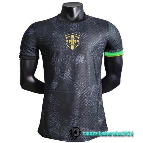 Replicas Tailandia Especial Jugadores Camiseta Brasil 2023 Negro Verde
