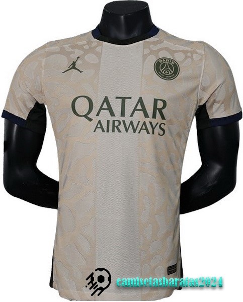 Replicas Tailandia Jugadores Cuarta Camiseta Paris Saint Germain 2023 2024 Amarillo