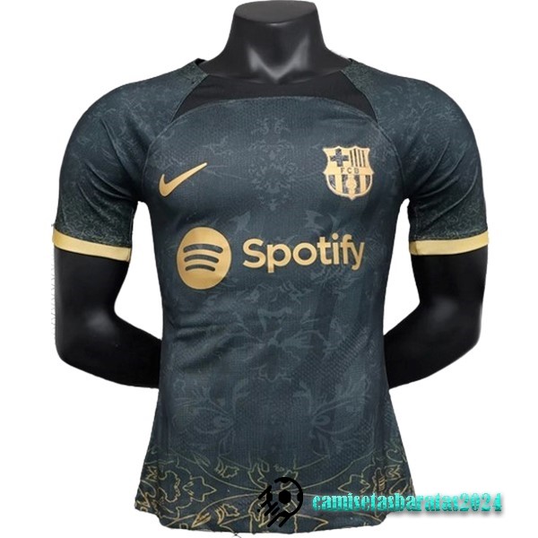 Replicas Tailandia Jugadores Especial Camiseta Barcelona 2023 2024 Negro Amarillo