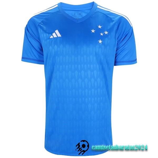 Replicas Tailandia Portero Camiseta Cruzeiro EC 2023 2024 Azul