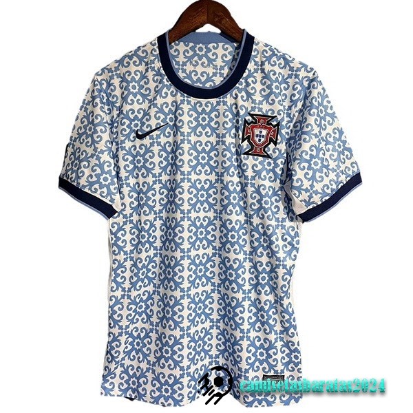 Replicas Tailandia Previo al partido Camiseta Portugal 2024 Azul