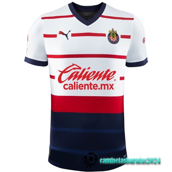 Replicas Tailandia Segunda Camiseta CD Guadalajara 2023 2024 Blanco