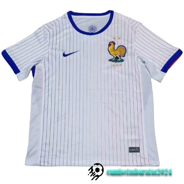 Replicas Tailandia Segunda Camiseta Francia 2024 Blanco