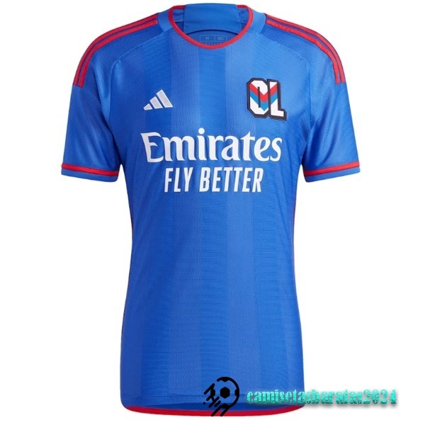 Replicas Tailandia Segunda Camiseta Lyon 2023 2024 Azul