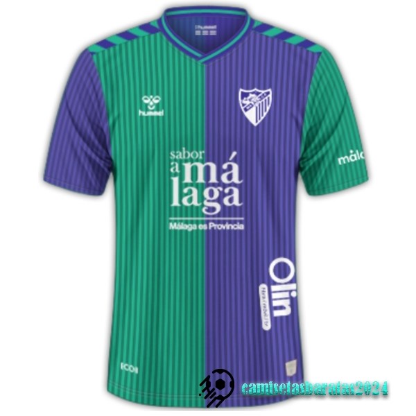 Replicas Tailandia Segunda Camiseta Málaga CF 2023 2024 Verde Purpura