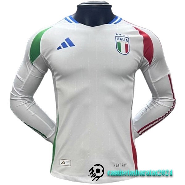 Replicas Tailandia Segunda Jugadores Manga Larga Italia 2024 Blanco