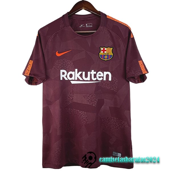 Replicas Tercera Camiseta Barcelona Retro 2017 2018 Rojo