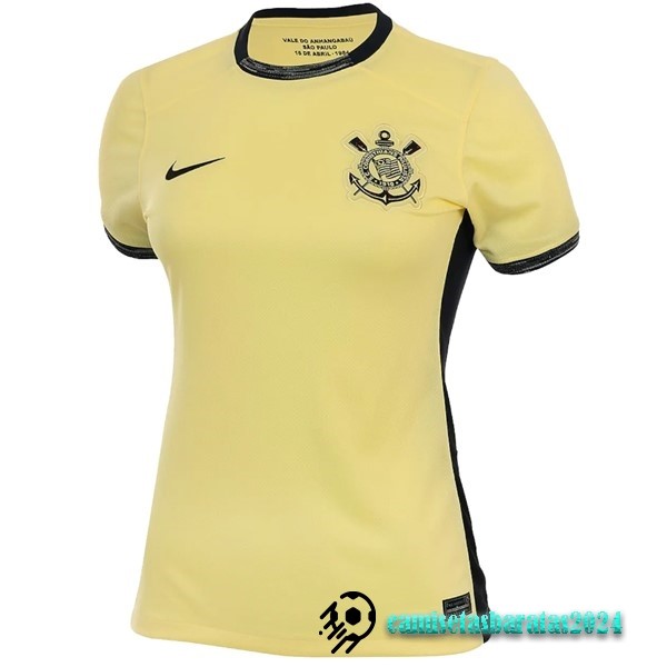 Replicas Tercera Camiseta Mujer Corinthians Paulista 2023 2024 Amarillo