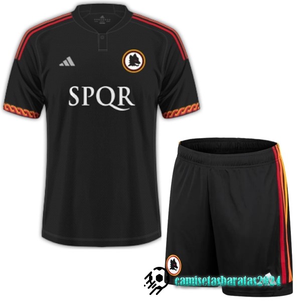 Replicas Tercera Conjunto De Hombre As Roma 2023 2024 I Negro