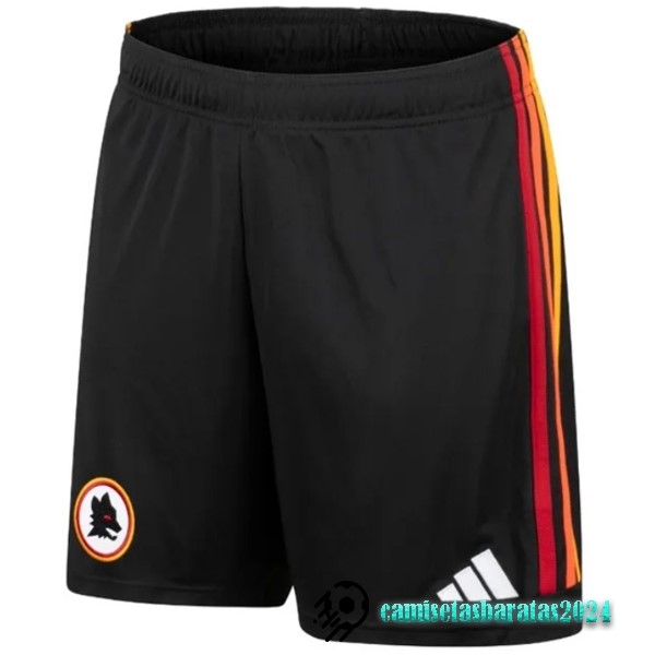 Replicas Tercera Pantalones As Roma 2023 2024 Negro