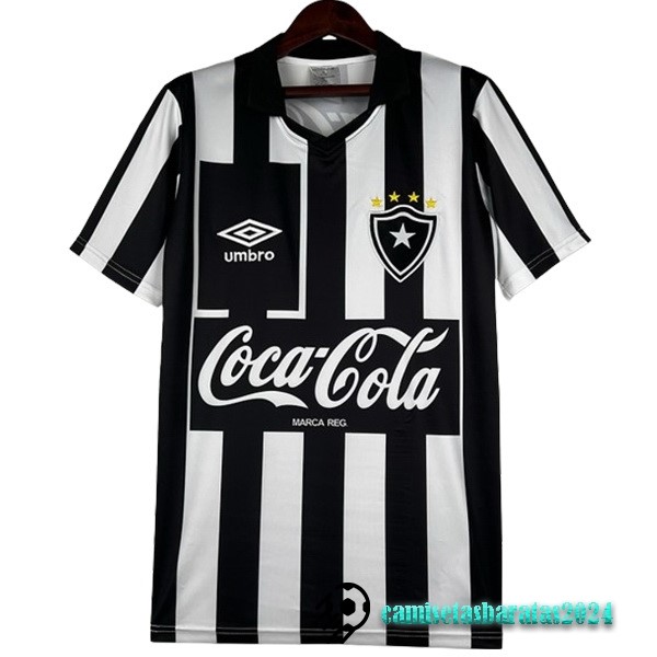 Replicas Casa Camiseta Botafogo Retro 1992 Negro Blanco