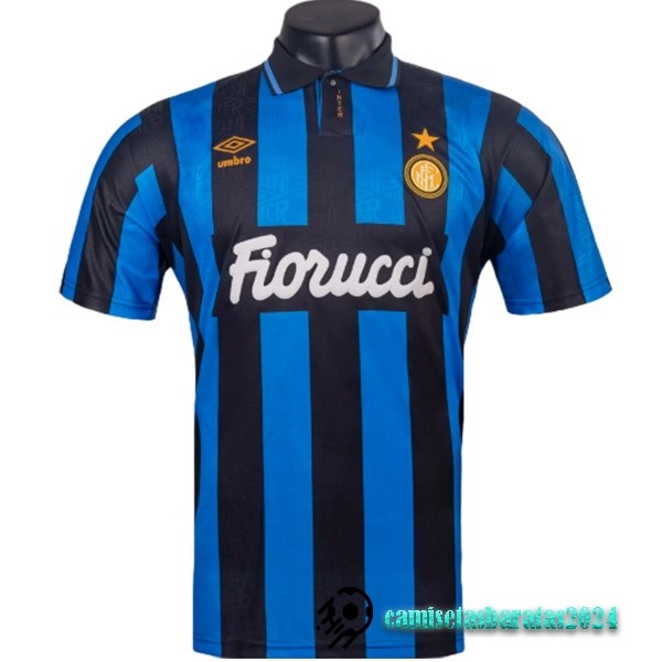 Replicas Casa Camiseta Inter Milán Retro 1992 1993 Azul