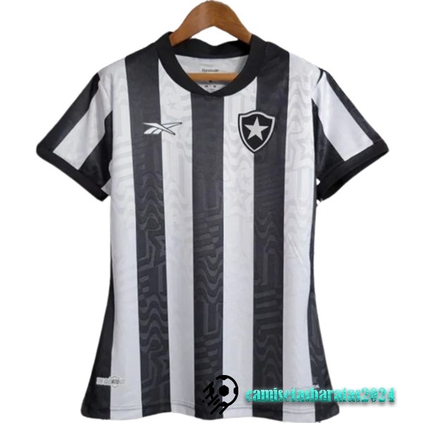 Replicas Casa Camiseta Mujer Botafogo 2023 2024 Negro Blanco