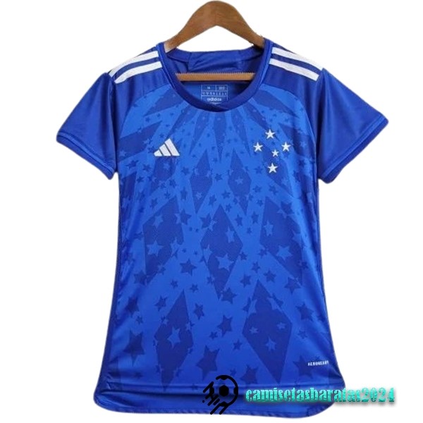 Replicas Casa Camiseta Mujer Cruzeiro EC 2024 2025 Azul