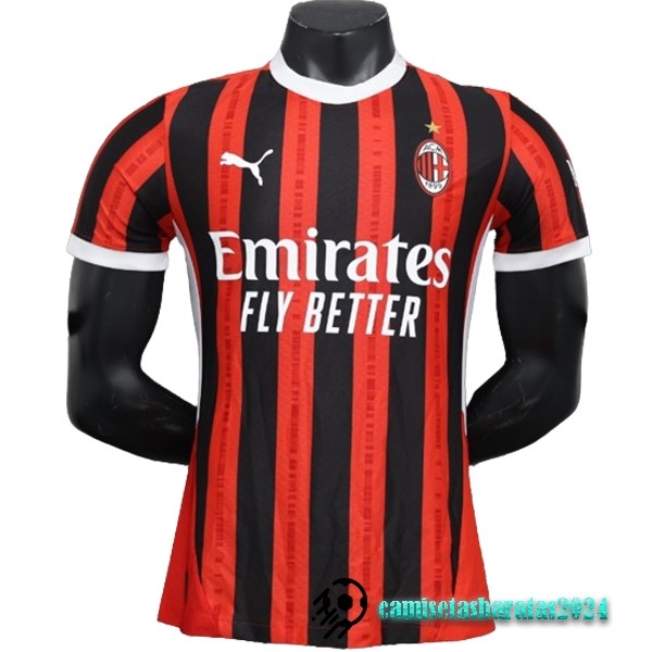 Replicas Casa Concepto Jugadores Camiseta AC Milan 2024 2025 Rojo Negro