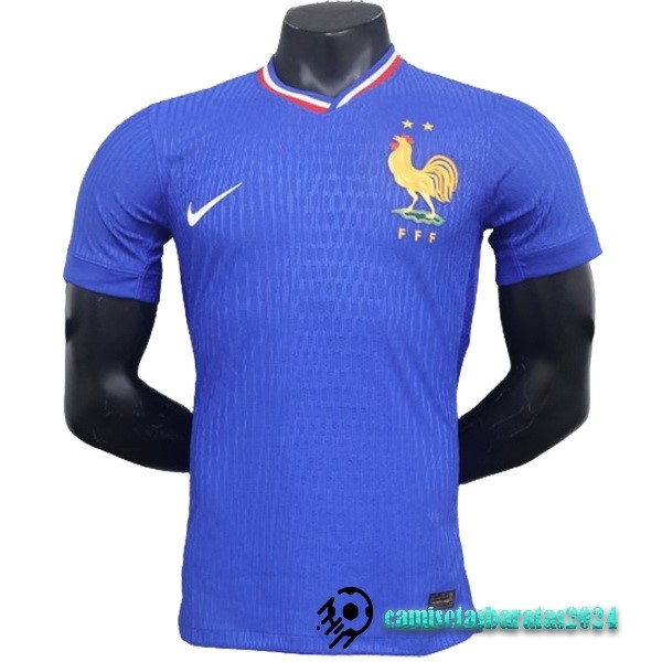 Replicas Casa Jugadores Camiseta Francia 2024 Azul