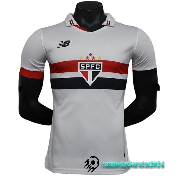 Replicas Casa Jugadores Camiseta São Paulo 2024 2025 Blanco