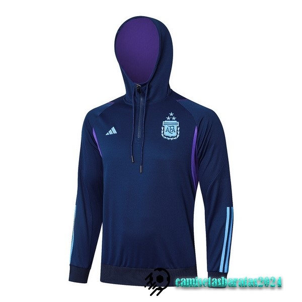 Replicas Chaqueta Con Capucha Argentina 2023 Azul Marino