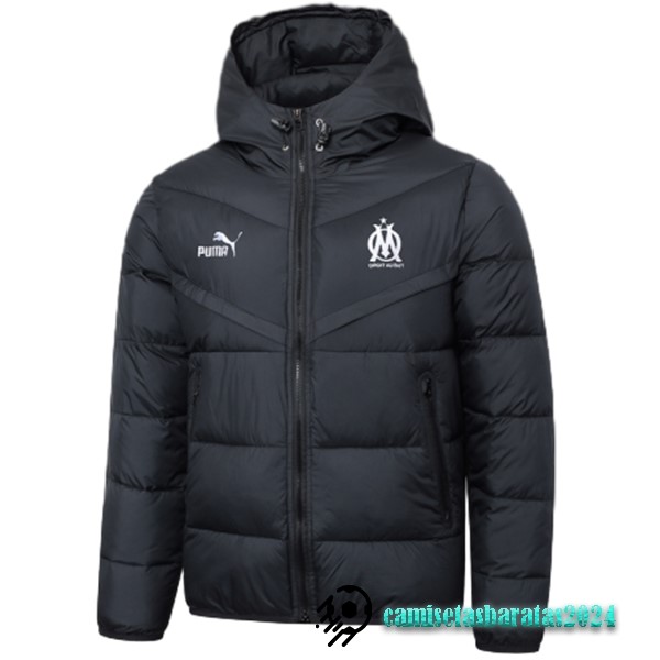 Replicas Chaqueta De Algodón Marsella 2023 2024 Negro