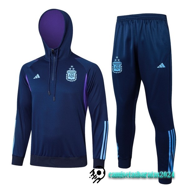 Replicas Conjunto Completo Chaqueta Con Capucha Argentina 2023 Azul Marino