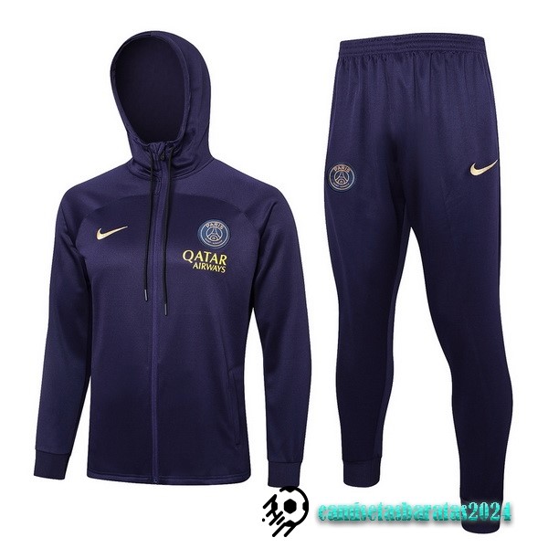 Replicas Conjunto Completo Chaqueta Con Capucha Paris Saint Germain 2023 2024 Purpura