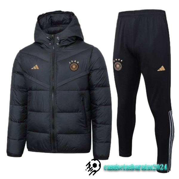 Replicas Conjunto Completo Chaqueta De Algodón Alemania 2023 Negro