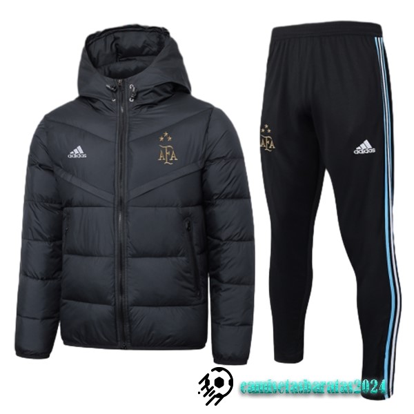 Replicas Conjunto Completo Chaqueta De Algodón Argentina 2023 Negro