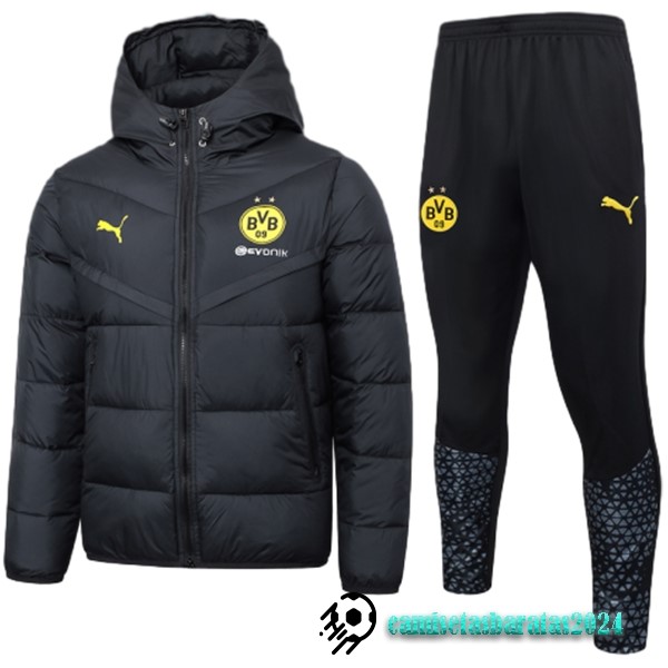 Replicas Conjunto Completo Chaqueta De Algodón Borussia Dortmund 2023 2024 Negro