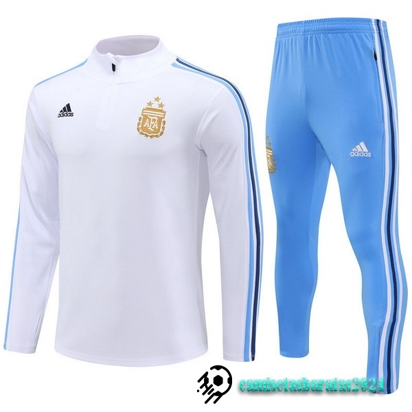 Replicas Conjunto Completo Sudadera Entrenamiento Argentina 2023 Blanco Azul