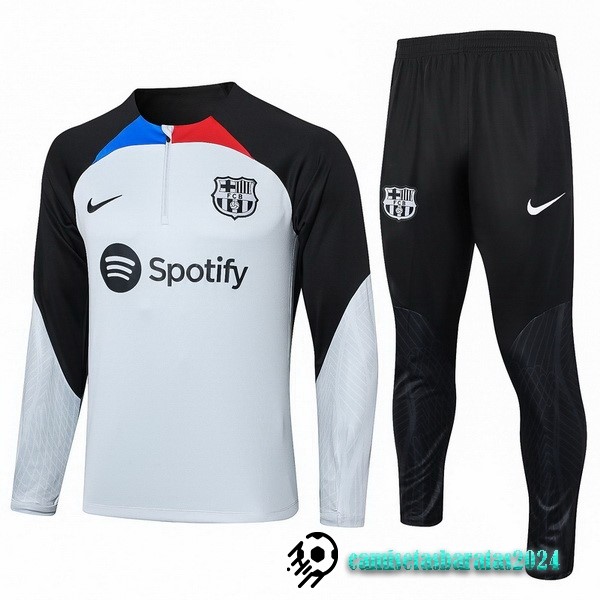 Replicas Conjunto Completo Sudadera Entrenamiento Barcelona 2023 2024 Gris Negro