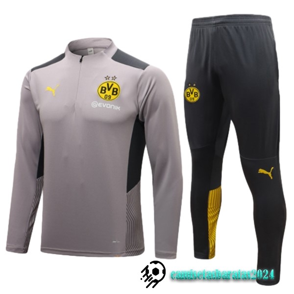 Replicas Conjunto Completo Sudadera Entrenamiento Niños Borussia Dortmund 2023 2024 Gris