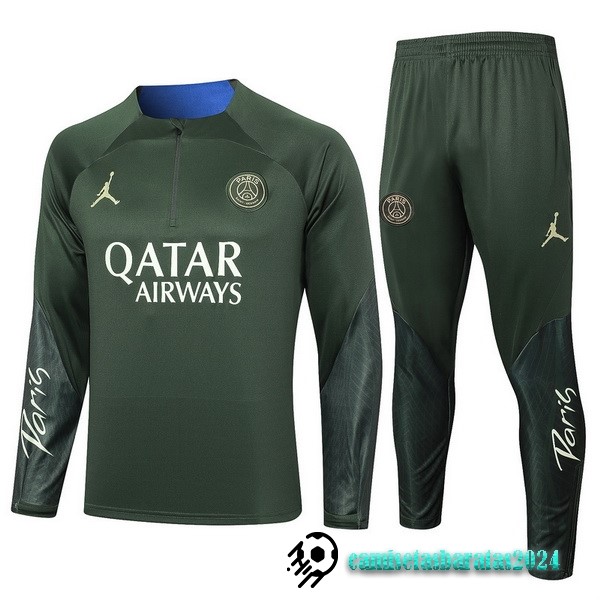 Replicas Conjunto Completo Sudadera Entrenamiento Niños Paris Saint Germain 2023 2024 Verde