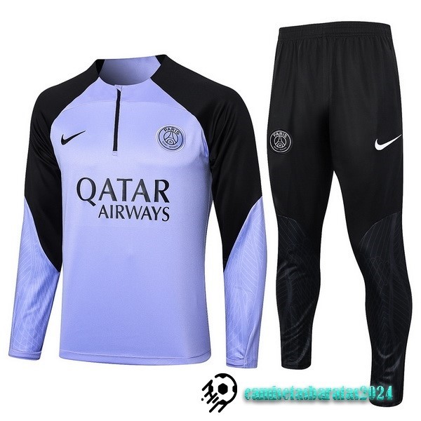 Replicas Conjunto Completo Sudadera Entrenamiento Paris Saint Germain 2023 2024 Purpura Negro