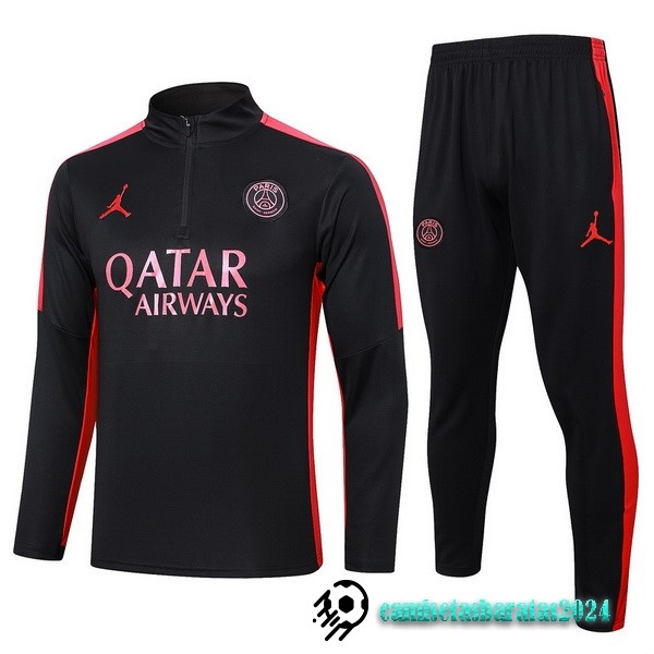 Replicas Conjunto Completo Sudadera Entrenamiento Paris Saint Germain Niños 2023 2024 Rojo II Negro