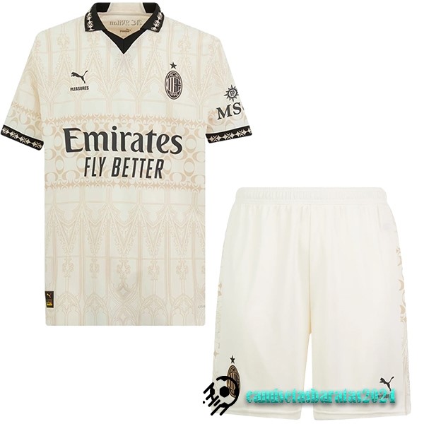 Replicas Cuarta Conjunto De Hombre AC Milan 2023 2024 Amarillo