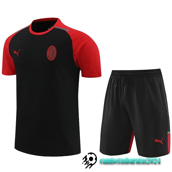 Replicas Entrenamiento Conjunto Completo AC Milan 2024 2025 Negro Rojo