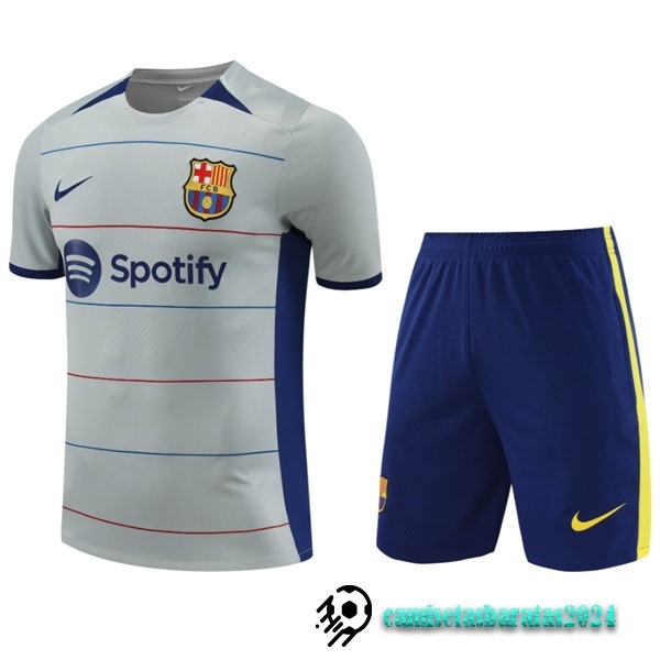 Replicas Entrenamiento Conjunto Completo Barcelona 2023 2024 Gris Azul