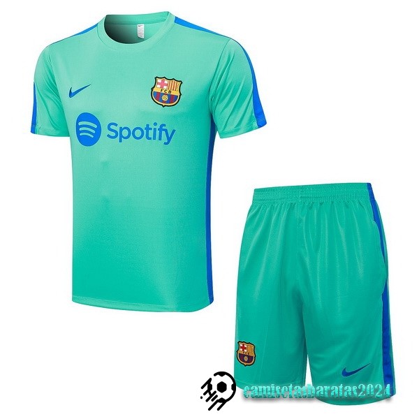 Replicas Entrenamiento Conjunto Completo Barcelona 2023 2024 Verde Azul