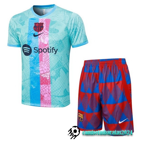 Replicas Entrenamiento Conjunto Completo Barcelona 2023 2024 Verde Rosa Rojo